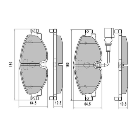 Brake pads  Bora FMSI:D1760