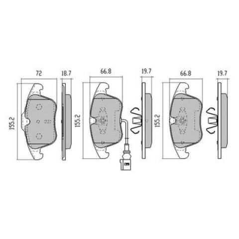 Brake pads  Tiguan  FMSI:GDB1762 D1375A