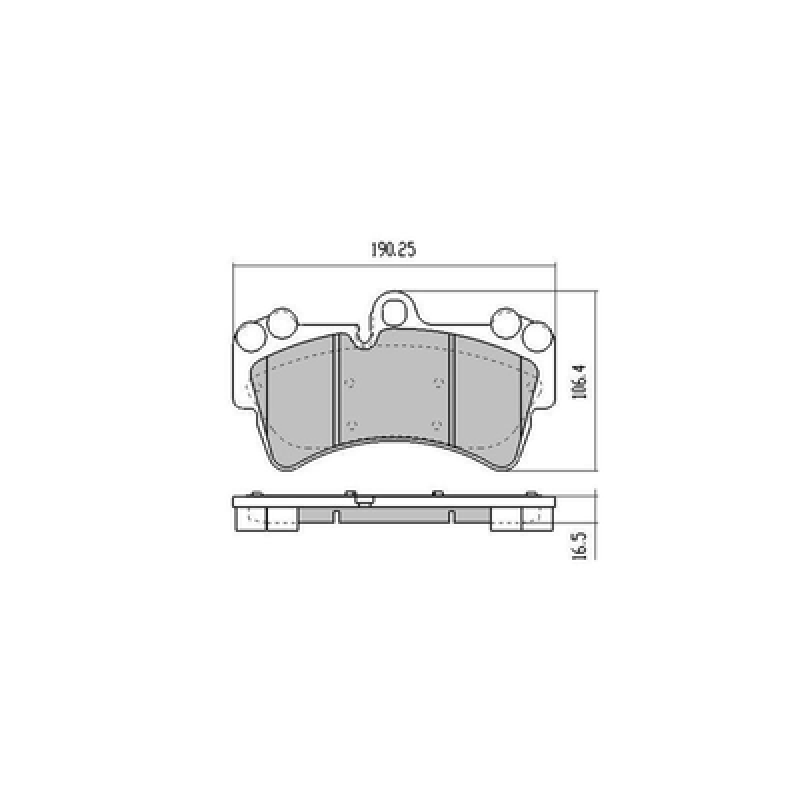 Brake pads  Touareg V8  FMSI:D977 D1014