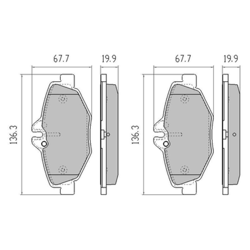 Brake pads W211 E200 E240 E320 (2004-)  D987