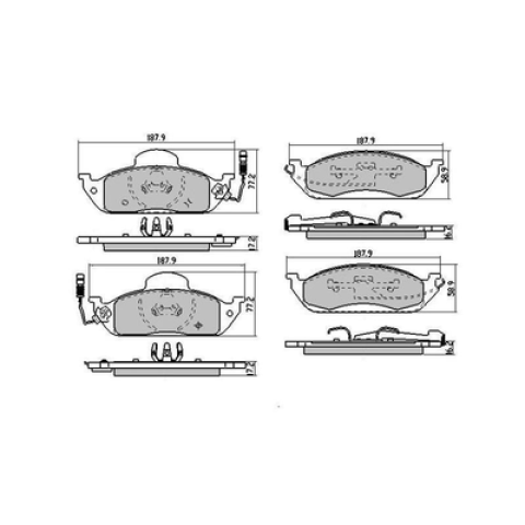 Brake pads W163 ML320 ML350 (98-03)   D760