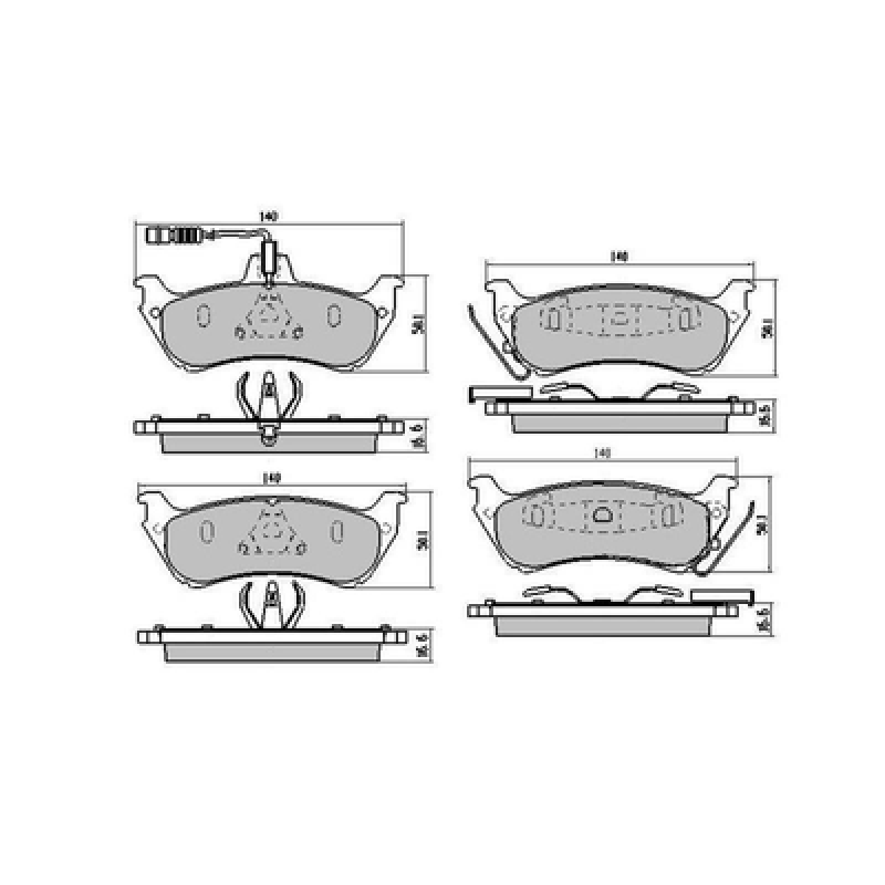 Brake pads W163 ML320 ML350 (98-03)   D875