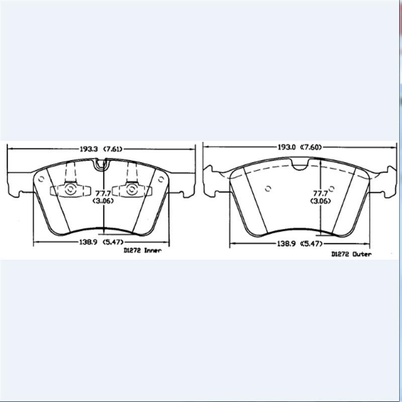 Brake pads Benz class R FMSI:D1272