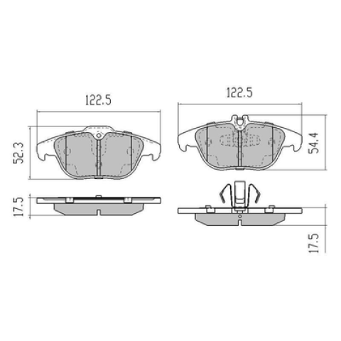 Brake pads W204 GL350 GLK350(2010-) W204 C180K C200K C200 C230 C280(2008-) W212 E200(2010-)   D1341