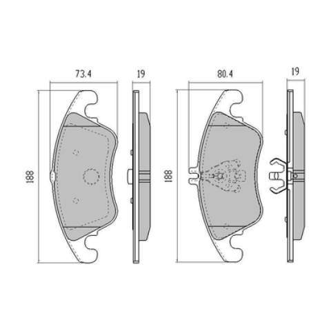 Brake pads W204 C320 C350(2008-) W204 C280(2010-) W212 E200 E300(2010-) R172 SLK200 SLK250 SLK350(2011-)   D1342