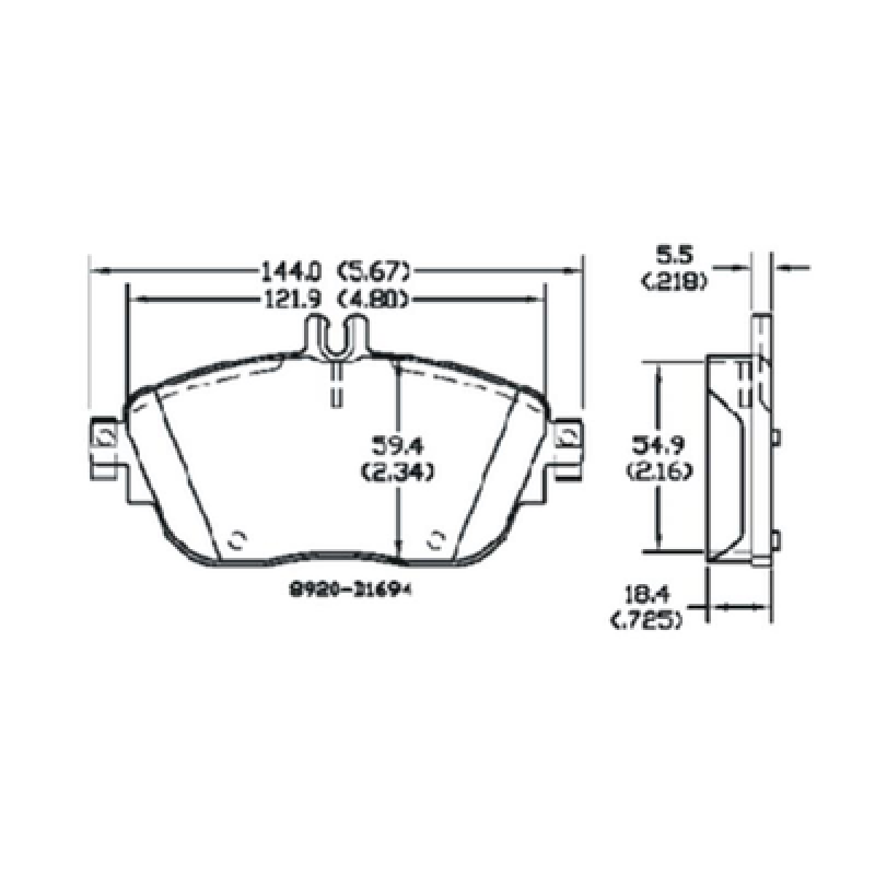 Brake pads W176 A180 A200 A220 A250(2012-) W246 B180 B200 B220 B250(2011-) C117 CLA180 CLA200 CLA220 CLA250(2013-)   D16