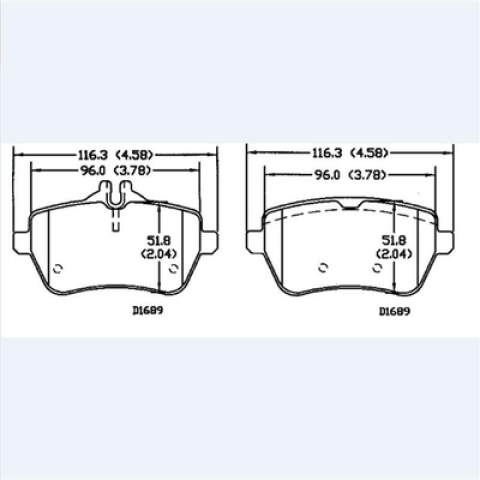 Brake pads W222 S300L S350L S400L S500L(2013-) R231 SL350 SL500(2012-)   D1689