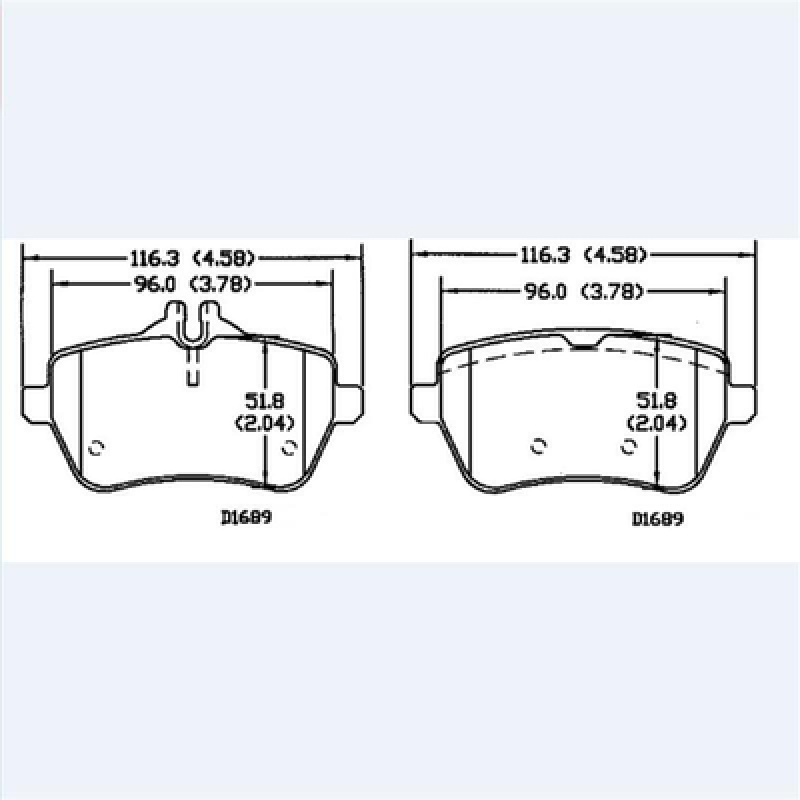 Brake pads W222 S300L S350L S400L S500L(2013-) R231 SL350 SL500(2012-)   D1689