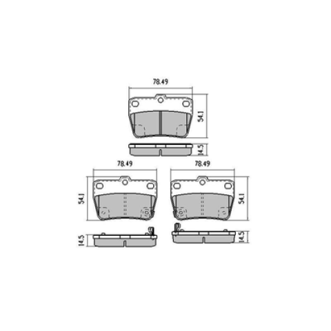 Brake pads 607  D1051