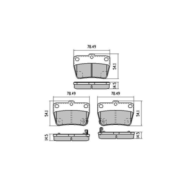 Brake pads 607  D1051