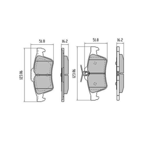 Brake pads 508  D1095