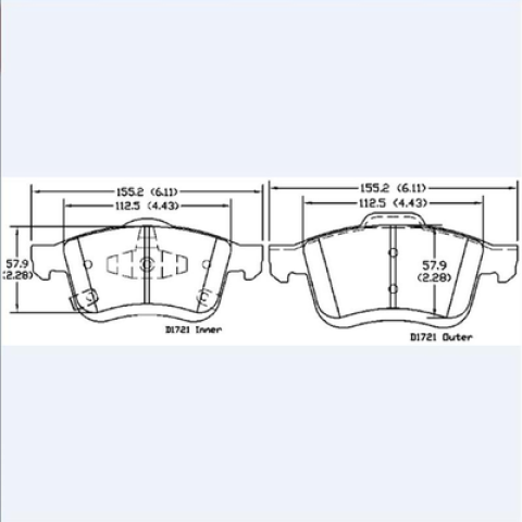 Brake pads Viaggio  D1721