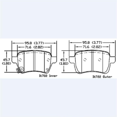 Brake pads Viaggio  D1722