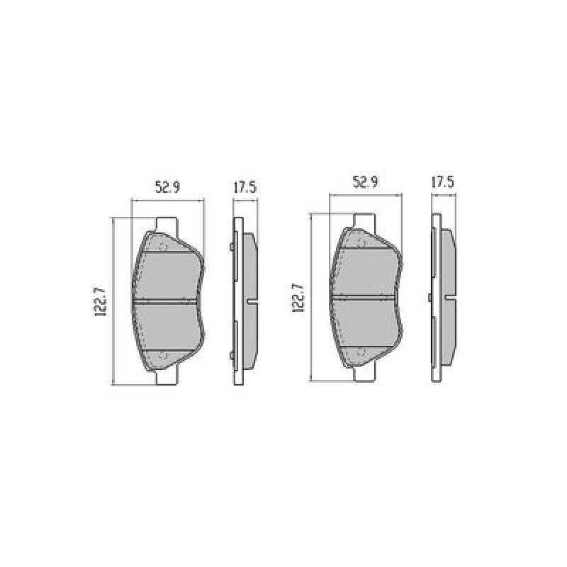 Brake pads Siena 1.3L  GDB1579 D1616 D1967