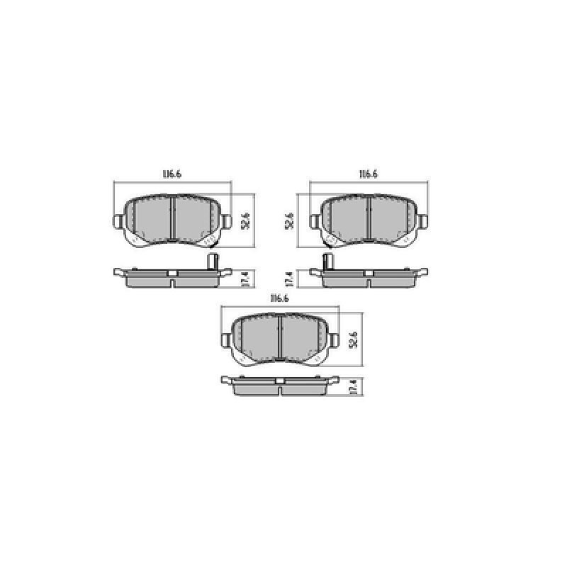 Brake pads Freemont  D1326