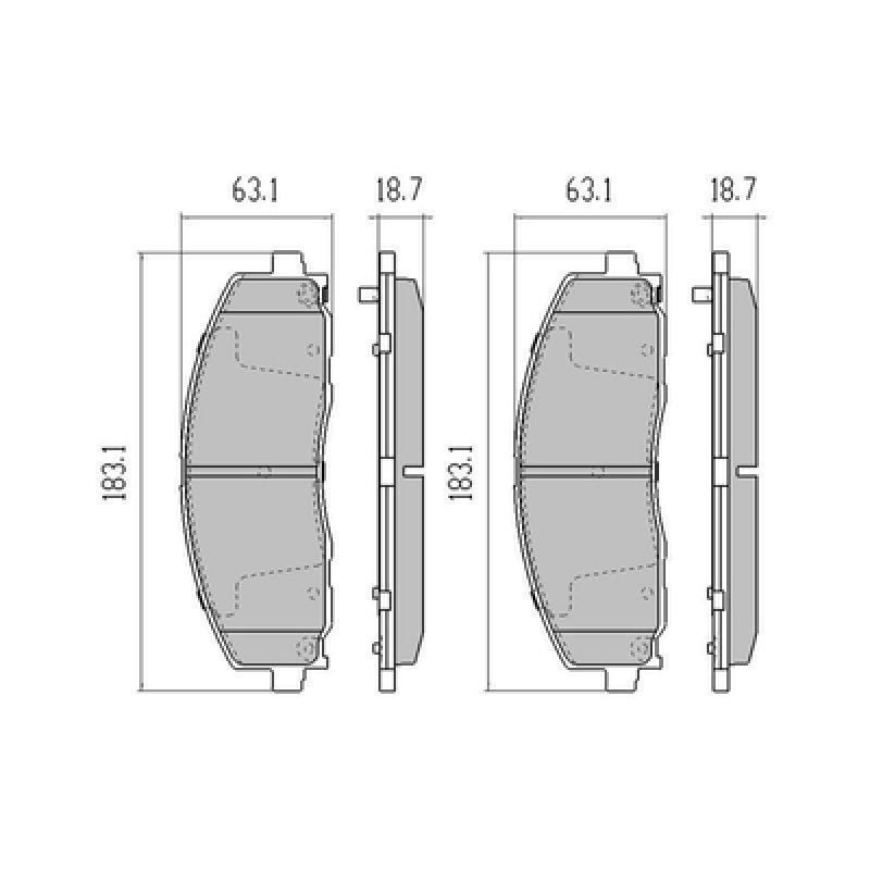 Brake pads Freemont  D1589