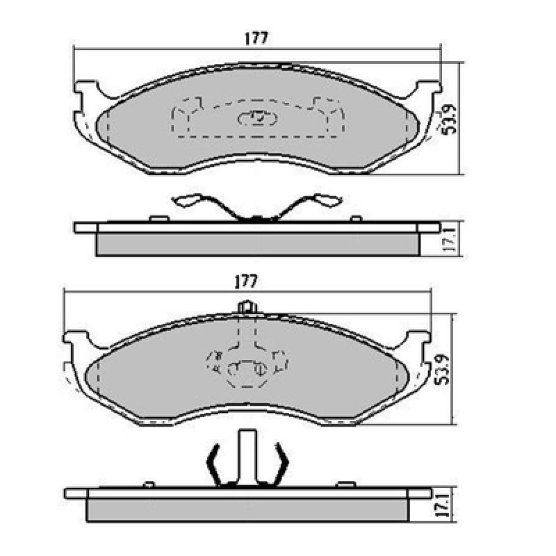 Brake pads 2500  D477