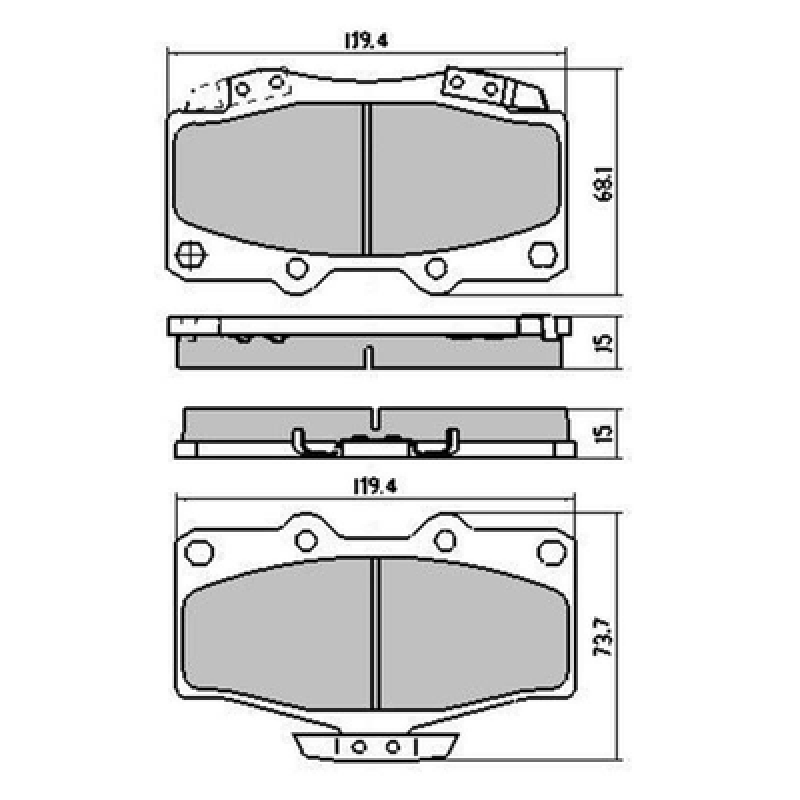 Brake pads BAIC Ruiling  FMSI:D436