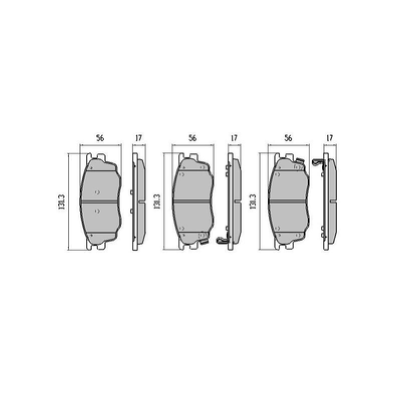 Brake pads Bestune B70  FMSI:D1642 FDB1707