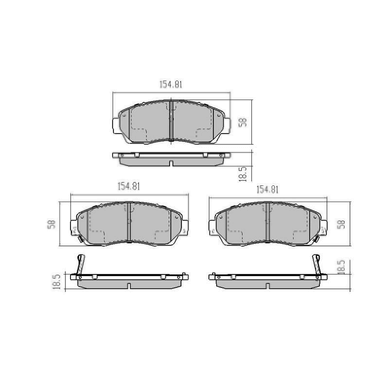 Brake pads Acura RDX  D1521