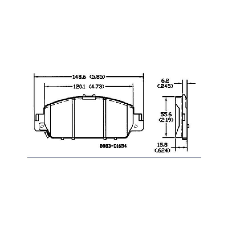 Brake pads Acura  D1654