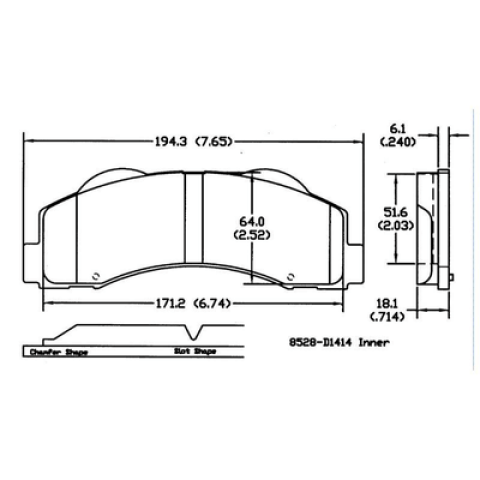 Brake pads Pilot 2007-2017   D1414