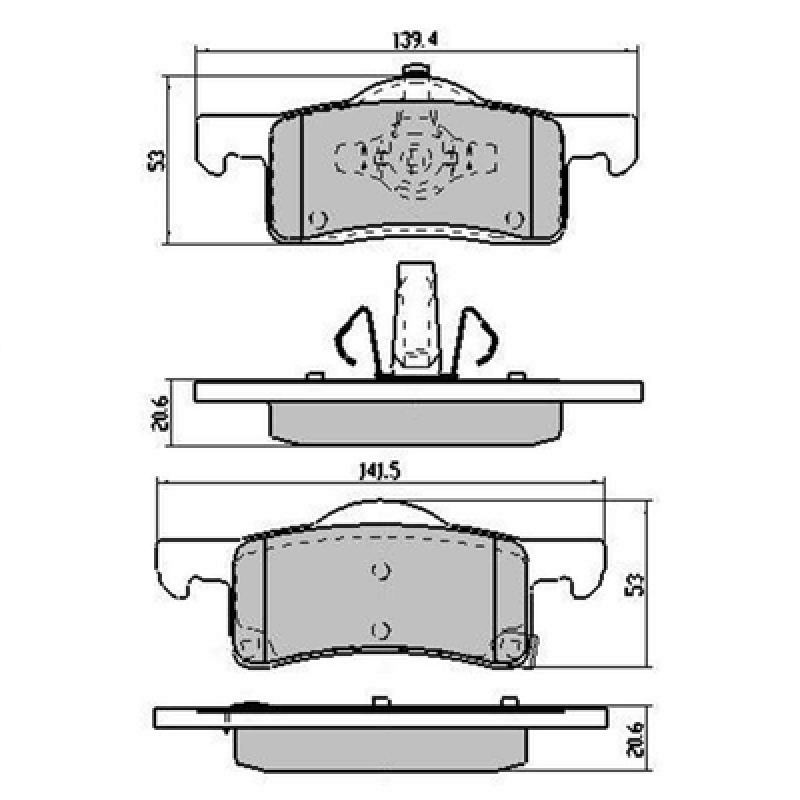 Brake pads Pilot 2003-2006  D935