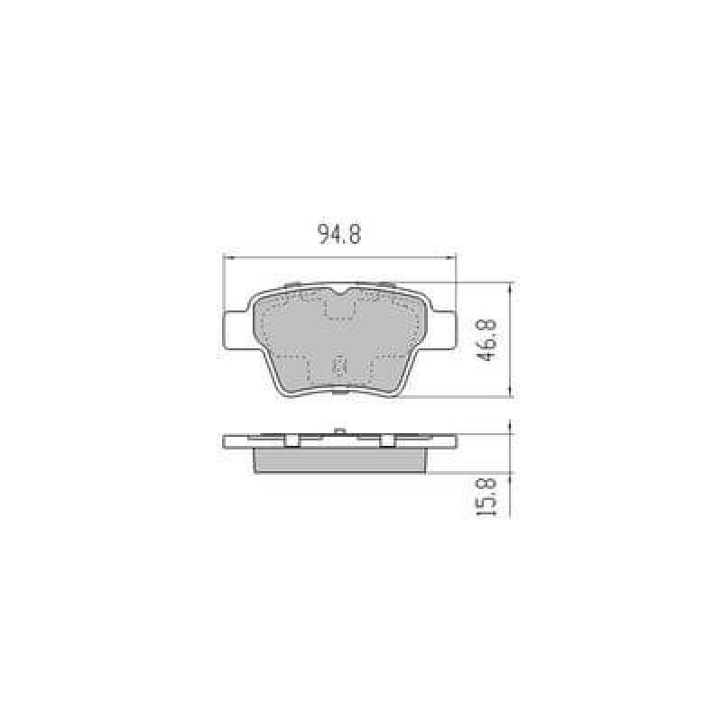 Brake pads BYD M6  FMSI:FDB1784 D1621