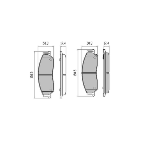 Brake pads M6  DB1474 D1726