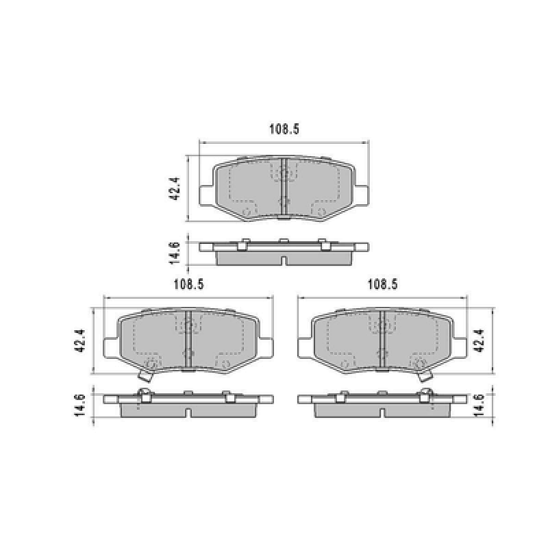 Brake pads M6  D1888 XD071