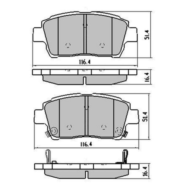 Brake pads BYD F3  FMSI:D822