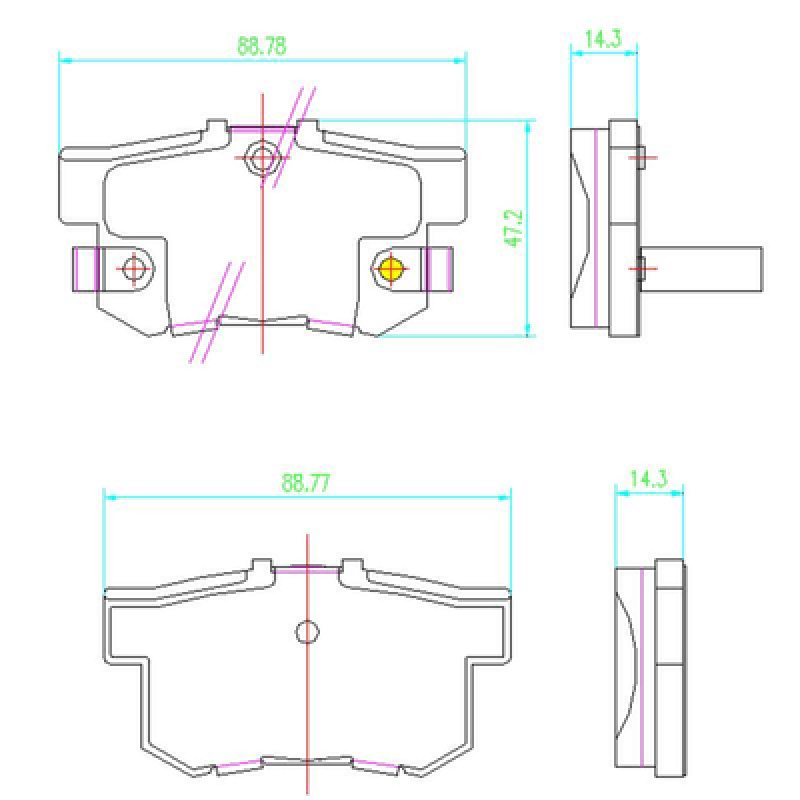 Brake pads F6  D537