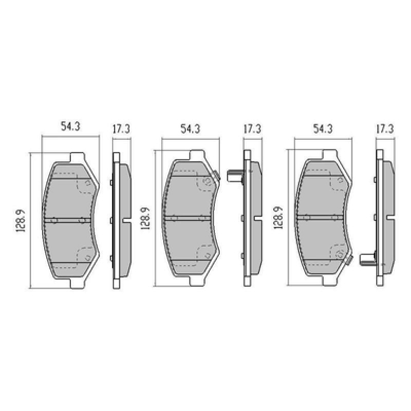 Brake pads TID  GDB7889 XD061