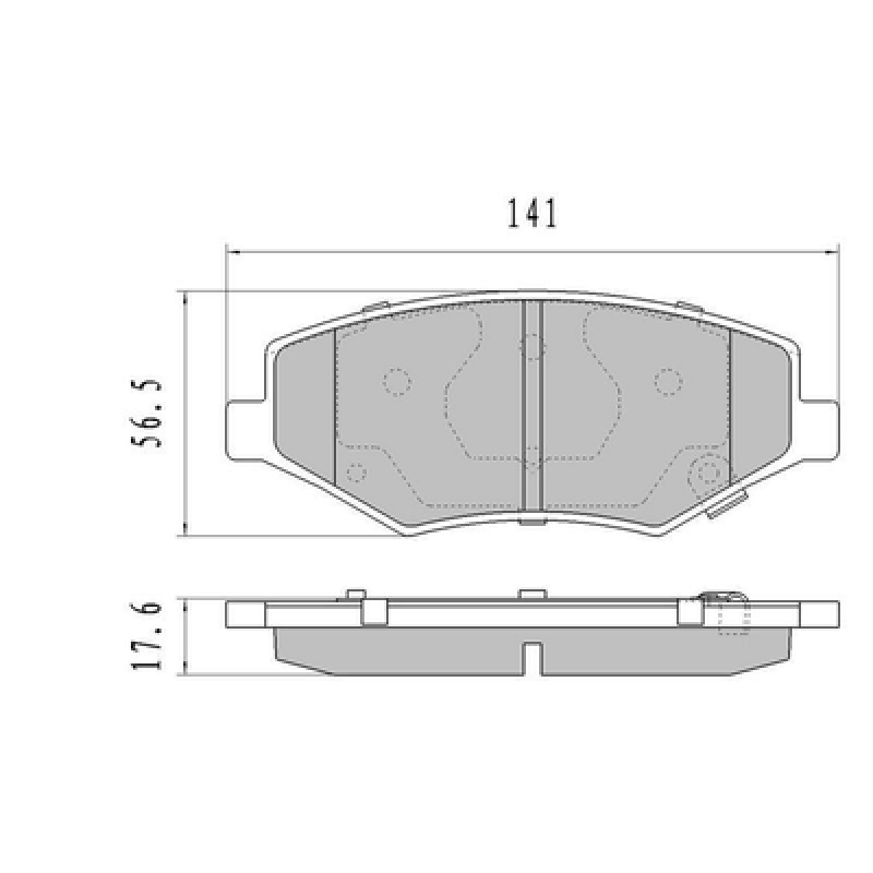 Brake pads S6 (2013) FMSI:D1887 XD068