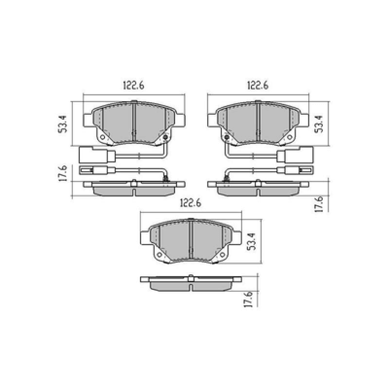 Brake pads e6 D1502 FDB1930