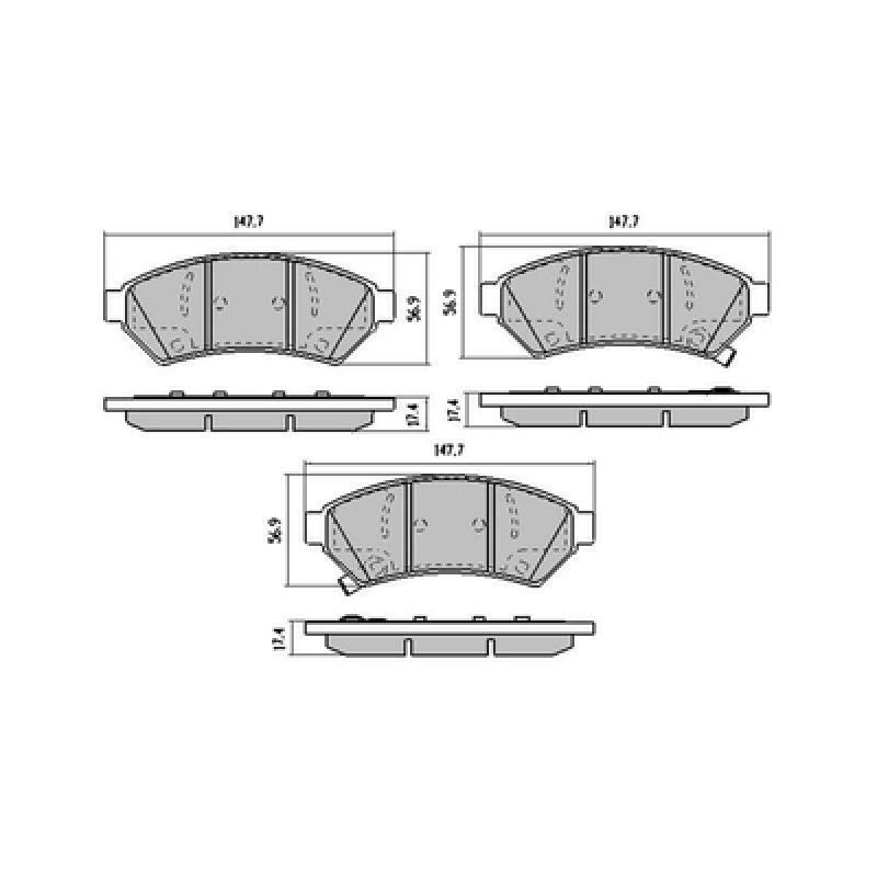 Brake Pads firstland 3.0L 3.1L  D1075