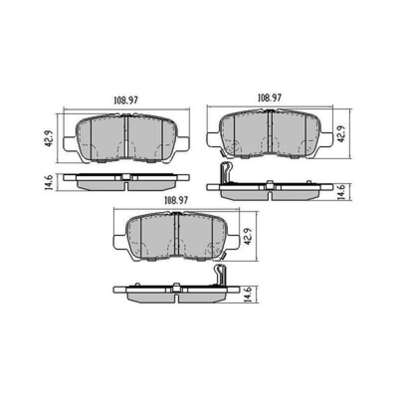 Brake Pads Lacrosse 2.4L 2006 3.0L 2007  D999