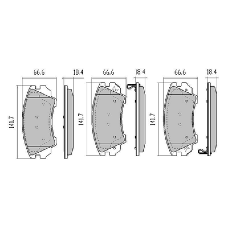 Brake Pads Lacrosse long 2009  D1404